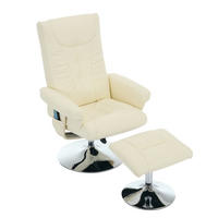 MASSAGESESSEL 76/75/103 cm mit Heizfunktion und 5-Punkt-Massage - Beige, Kunststoff (75/103/76cm) - BEAOK