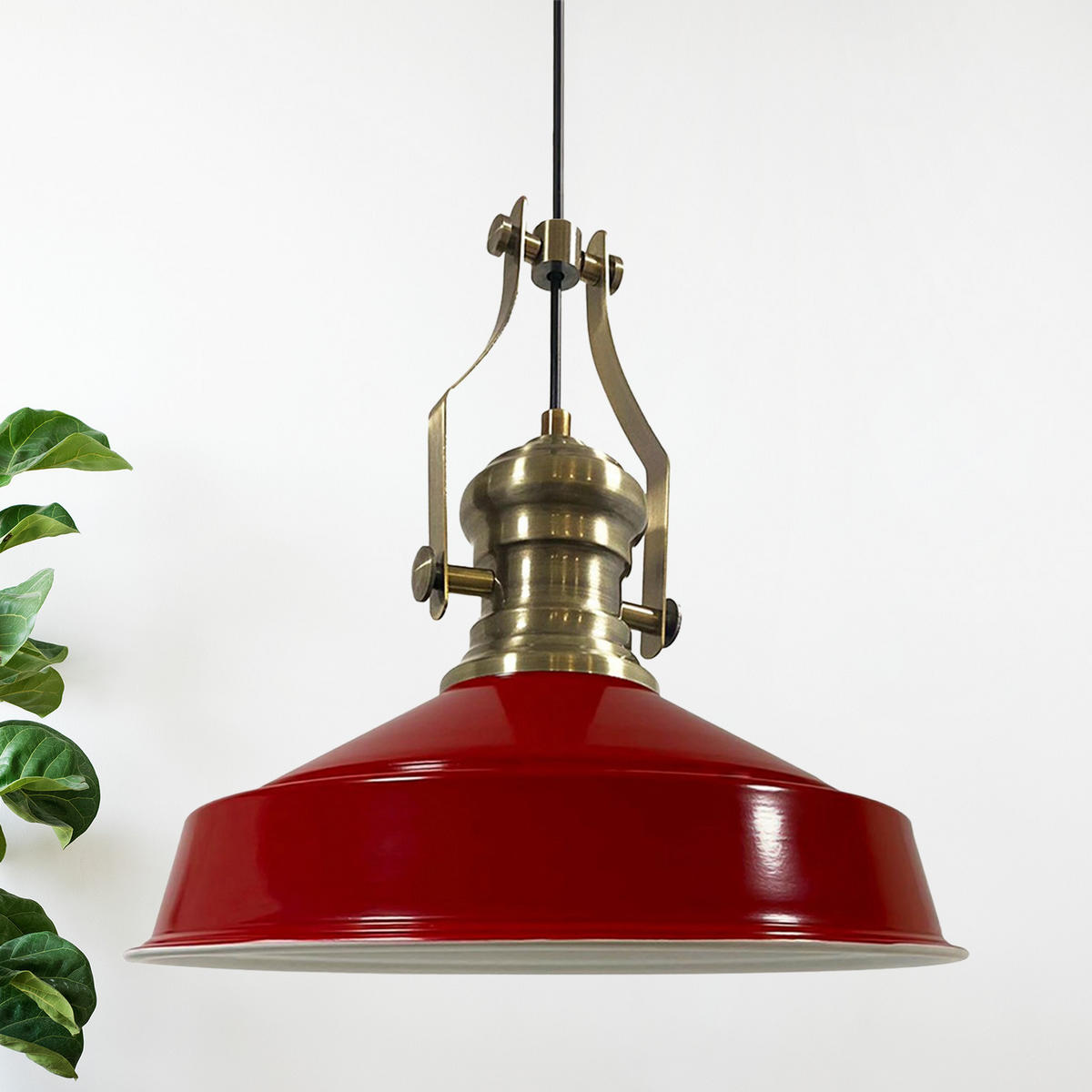 HÄNGELAMPE Neo-Asletl 40/39 cm - Rot, Metall (40/39cm) - Bamyum