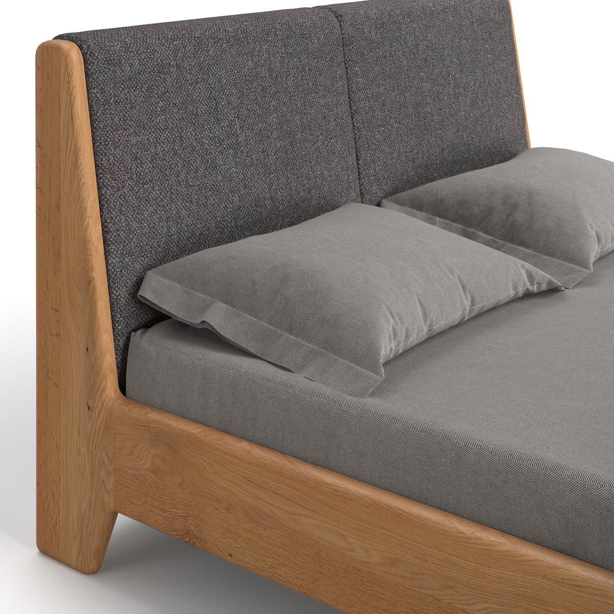 MASSIVHOLZBETT Lumo aus Eiche 200x200 cm - Eichefarben/Braun, Holz (200/200cm) - Danzz