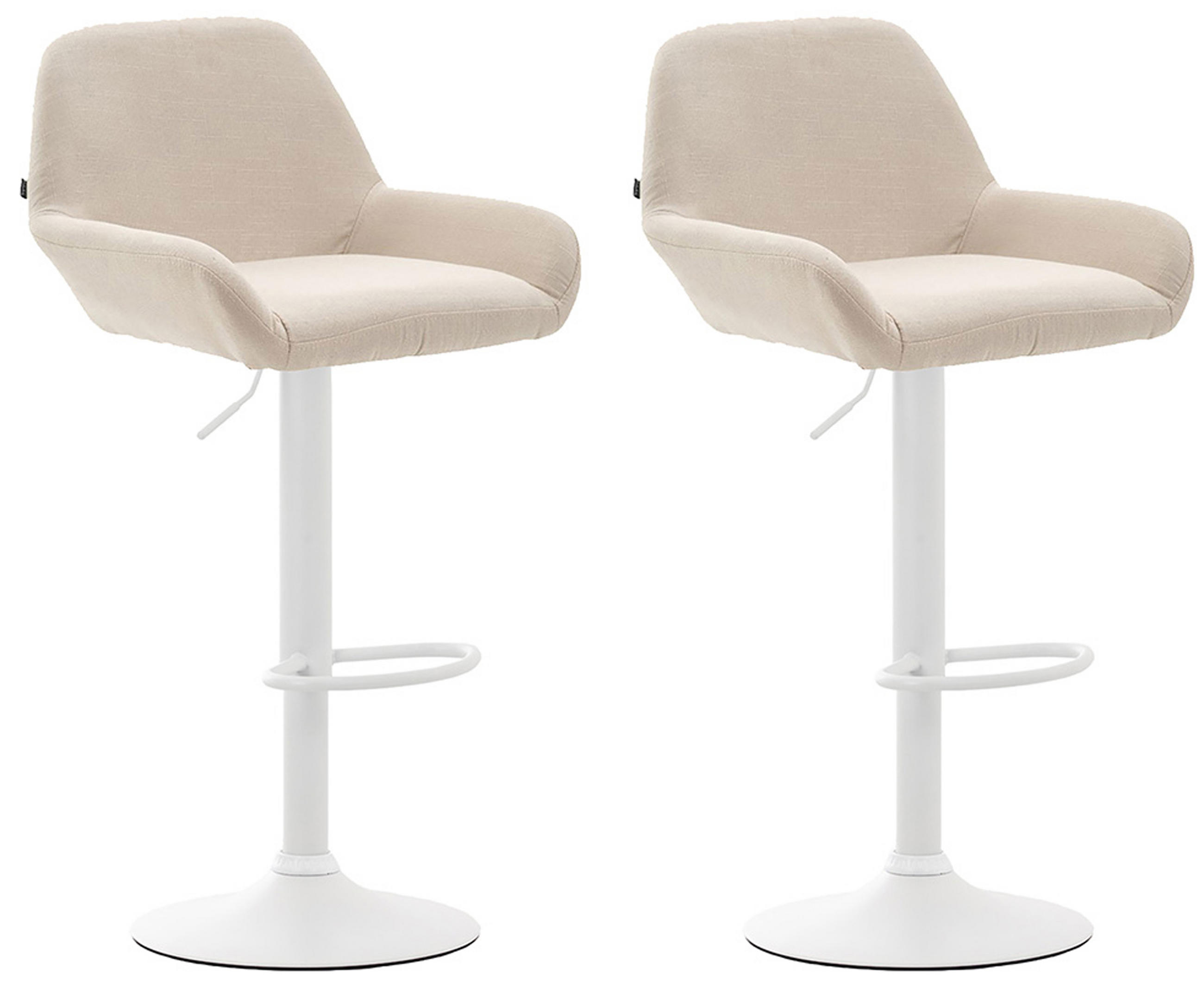 TPFLiving Barhocker Creme 51x109x52 cm