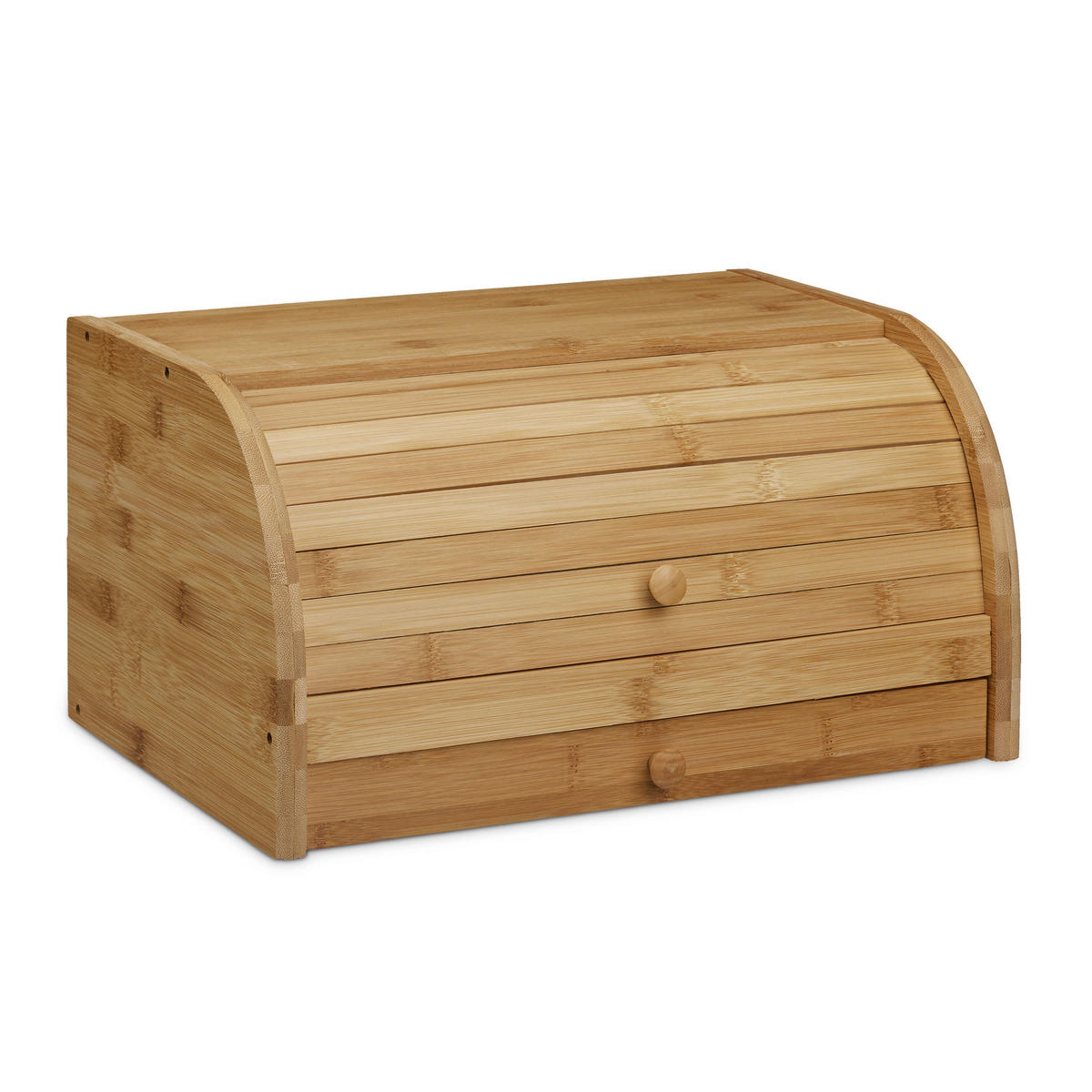 ROLLBROTKASTEN - Hellbraun, Holz/Holzwerkstoff (40.5/21/28cm) - Relaxdays