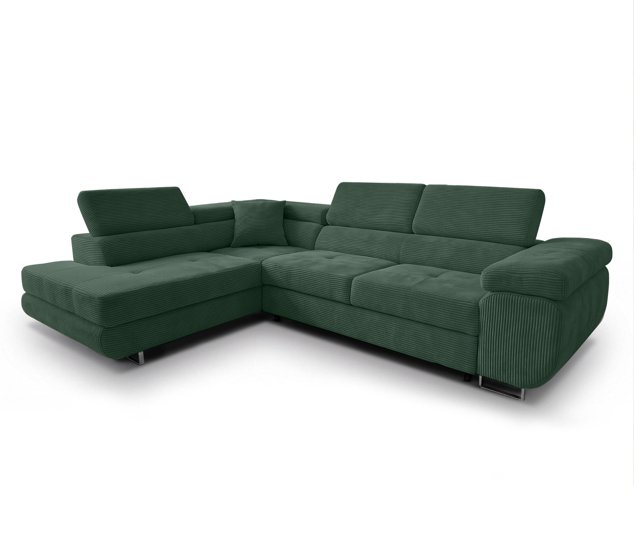 AX Living Ecksofa Dunkelgrün 276x203 cm