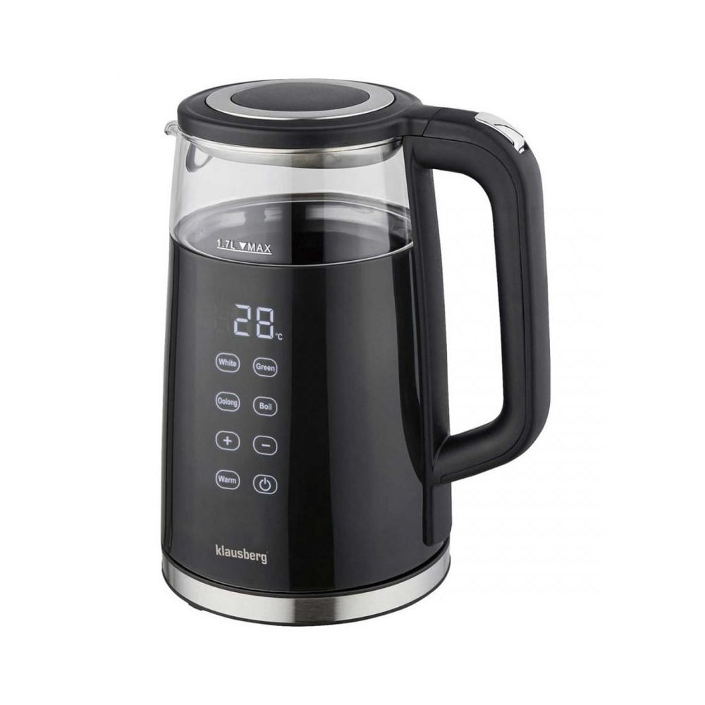WASSERKOCHER ELEKTRISCH Schwarz 21/18/24 cm 61571 - Schwarz, Metall (18/24/21cm) - Klausberg 