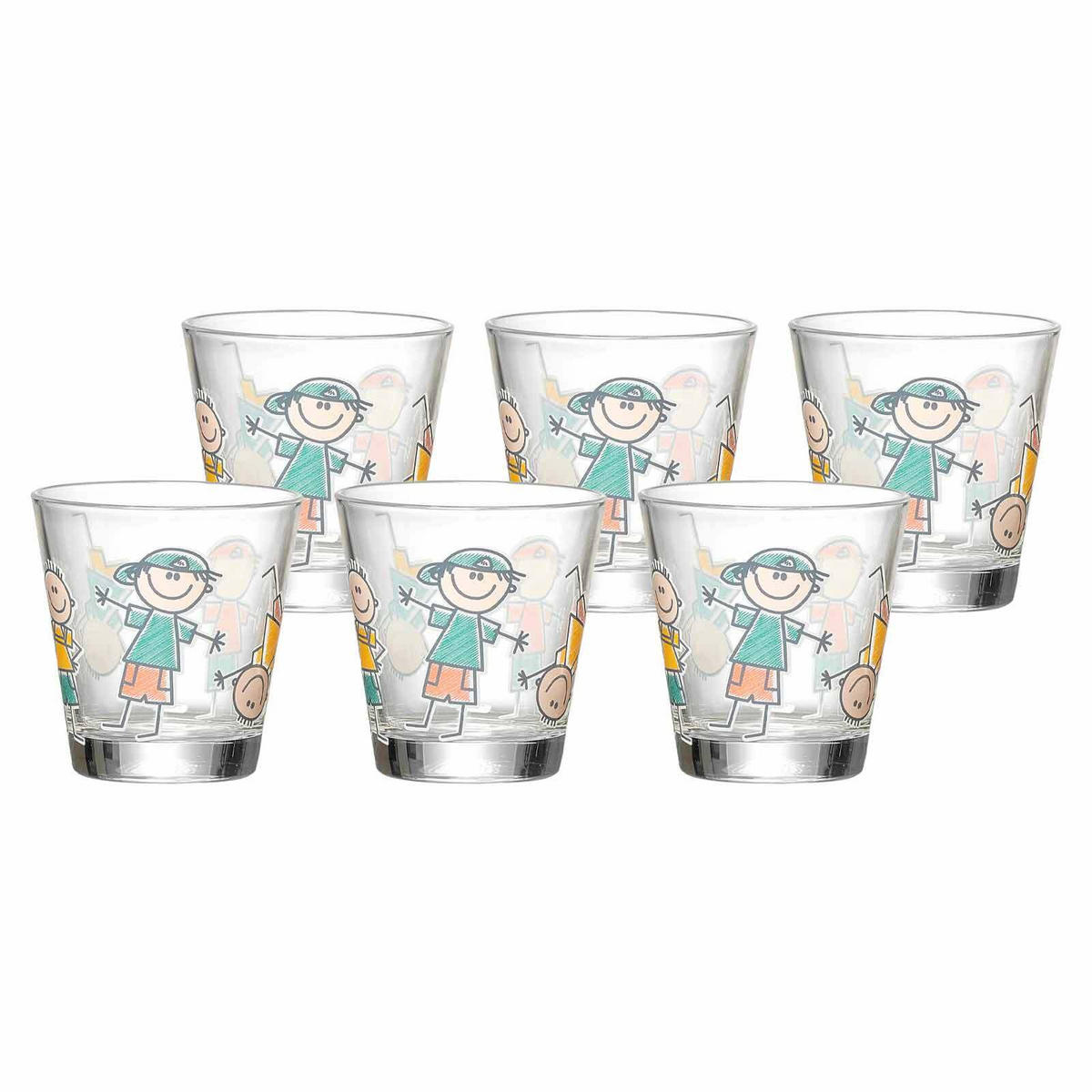 TRINKGLAS BOYS BEST FRIENDS bunt 270 ml 6er Set - Multicolor, Glas (0.27L) - Ritzenhoff Breker