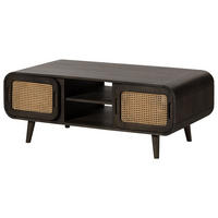 COUCHTISCH Mango 120x60x45 dunkelgrau lackiert VALENCIA #201 - Grau, Holz (120/60/45cm) - Massivmoebel24