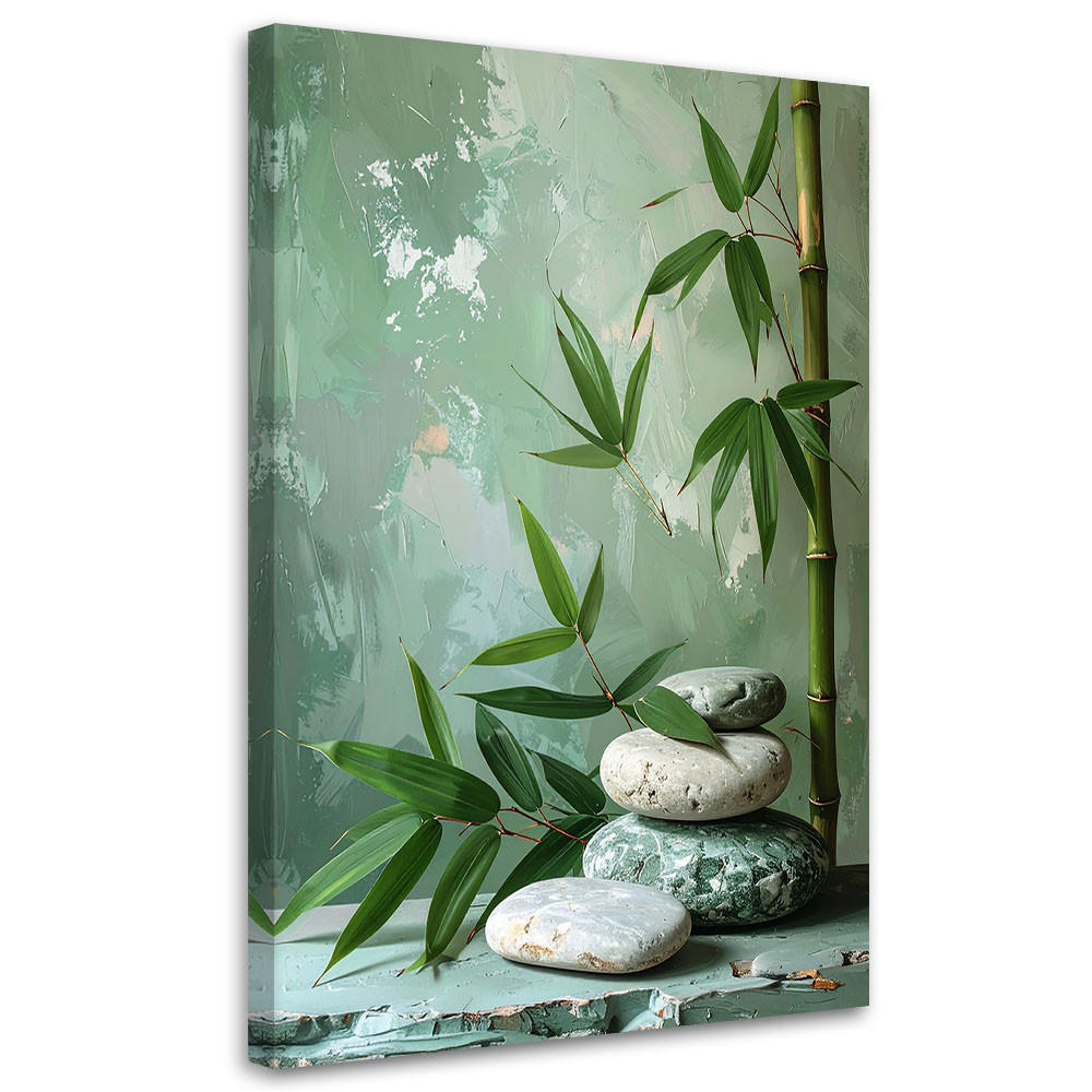 LEINWANDBILD Zen und Orientalisch 20x30cm - Grün, Textil (20/30cm) - Feeby