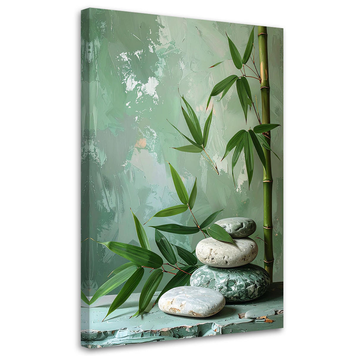 LEINWANDBILD Zen und Orientalisch 20x30cm - Grün, Textil (20/30cm) - Feeby