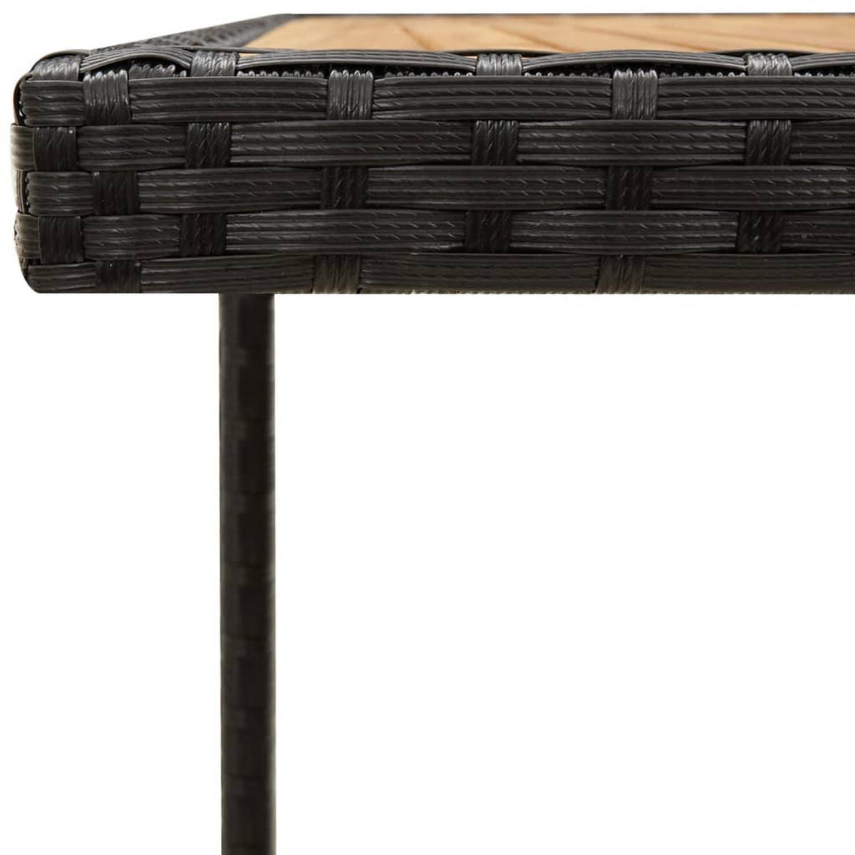 GARTENTISCH Tischwin 107/74/109 cm - Schwarz, Naturmaterialien (109/107/74cm) - ZMH