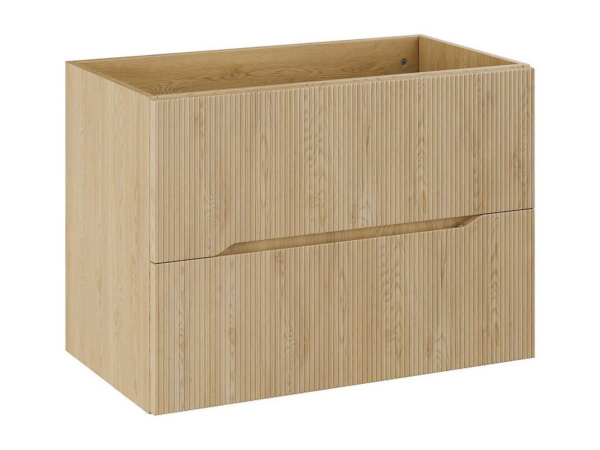 WASCHBECKENUNTERSCHRANK - 80 cm x 46 cm - holz - naturfarben hell Oriso - Naturfarben, Holz (80/57/46cm) - Vente-Unique