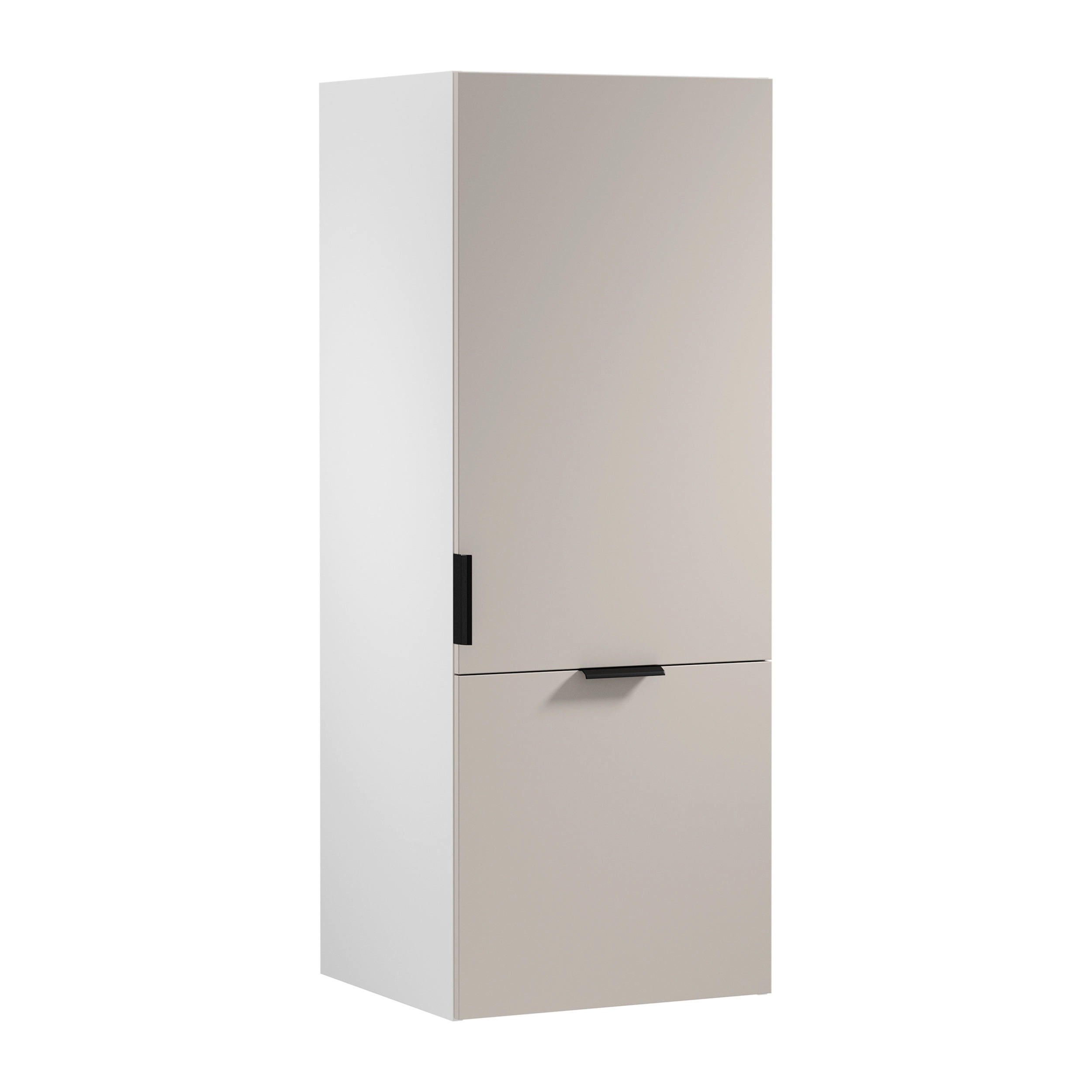 AUFSATZSCHRANK N60N – Sorento Weiß Beige – Weiß / Beige - Beige/Weiß, Holzwerkstoff (60/158/58cm) - ROYAL24_MARKT