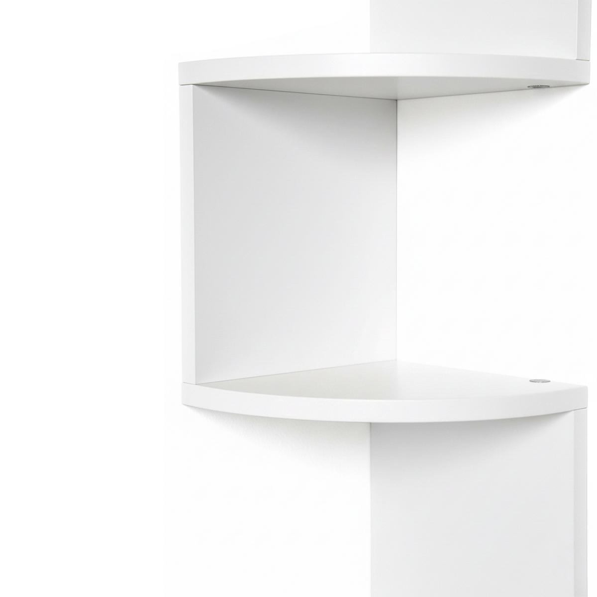 ROHOVÝ reg. - biela, kompozitné drevo (20/125/20cm) - Relaxdays