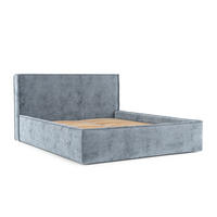 POLSTERBETT Sato mit Stauraum 180/200 cm Hellblau im Bonita Stoff - Schwarz/Naturfarben, Holz/Holzwerkstoff (180/200cm) - AltaBeds