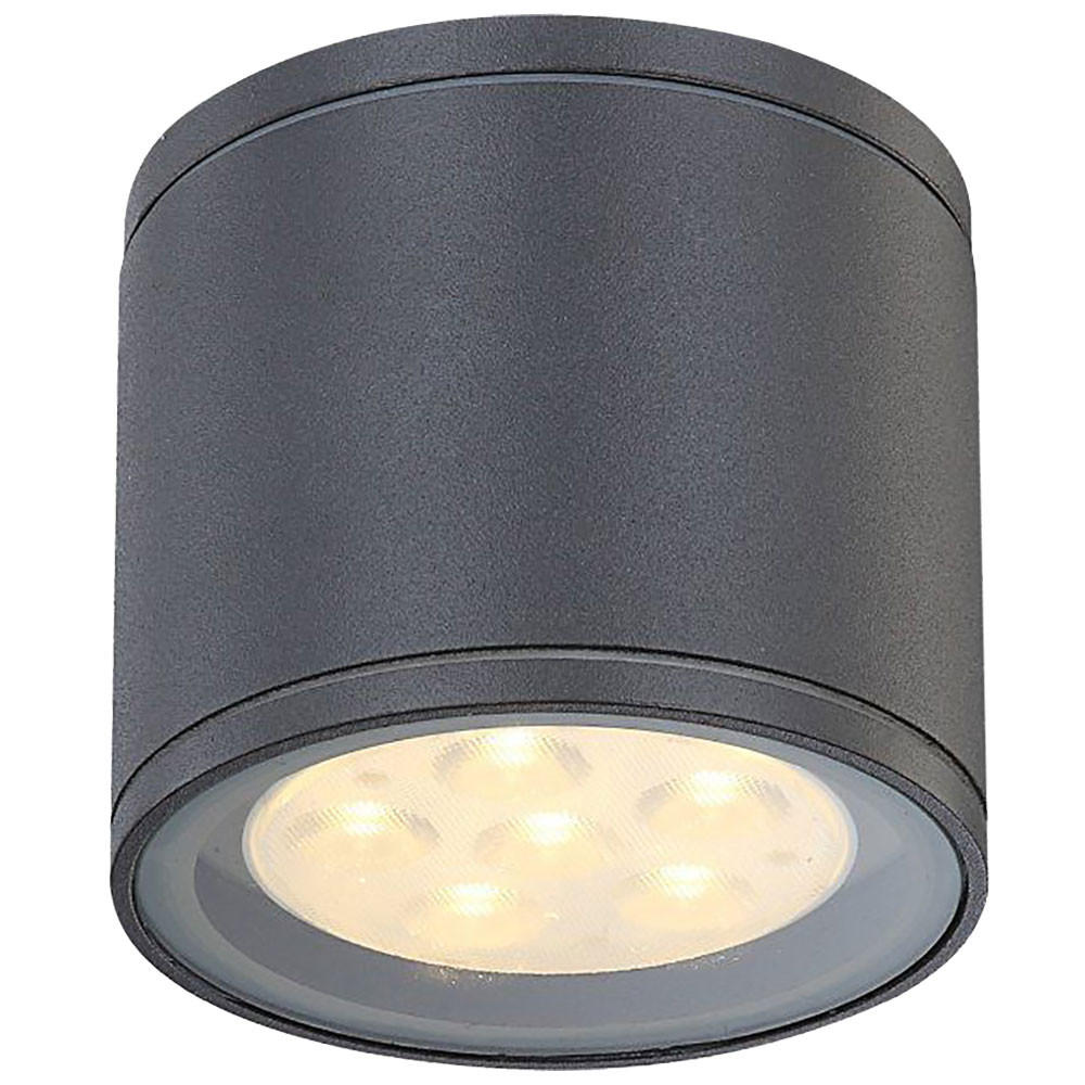 LED AUSSENDECKENLEUCHTE Aluminium Grau - Grau, Glas (15/15/9.2cm) - Globo Lighting
