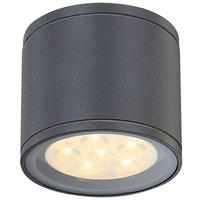 LED AUSSENDECKENLEUCHTE Aluminium Grau - Grau, Glas (15/15/9.2cm) - Globo Lighting