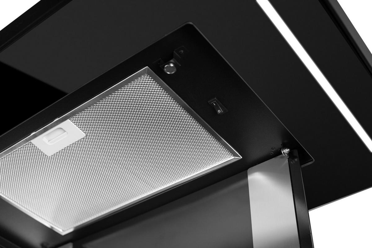 DUNSTABZUGSHAUBE - Schwarz, Glas/Metall (89.5/17/53cm) - Gurari