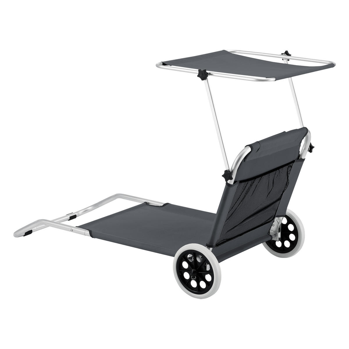 SONNENLIEGE Lazkano - Dunkelgrau, Metall (150/60/52.5cm) - [en.casa]