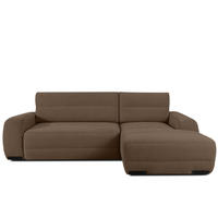 ECKSOFA RECHTS BLUME, Braun - Braun, Holz/Holzwerkstoff (271/164cm) - KONSIMO®