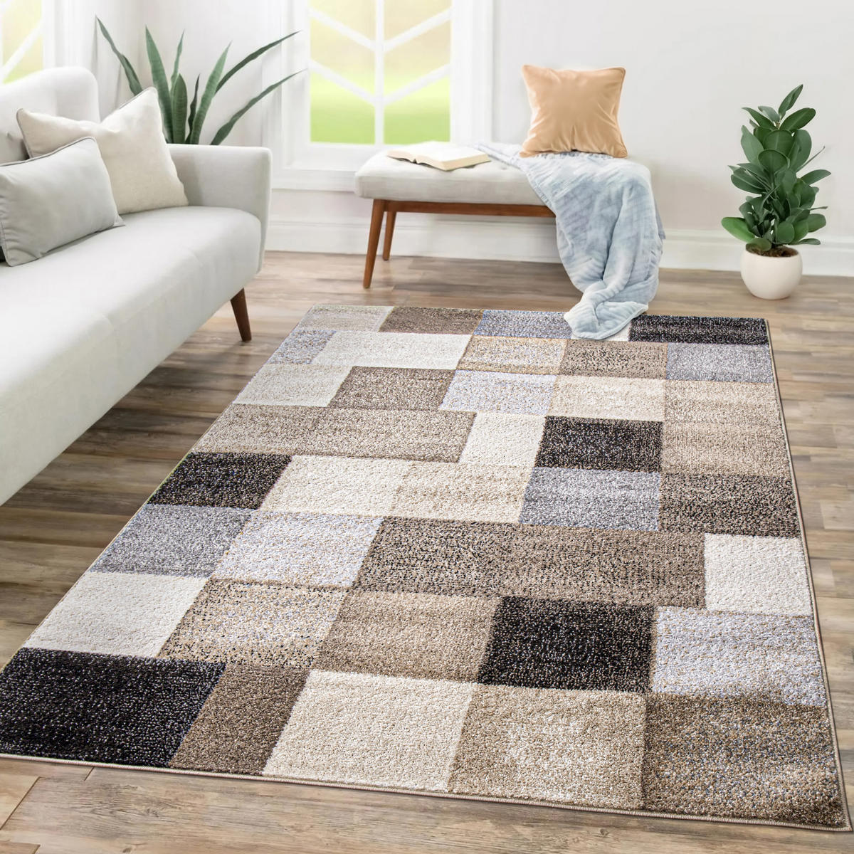 KURZFLORTEPPICH 120/170 cm Fiesta 125 - Beige/Schwarz, Textil (120/170cm) - Paco Home