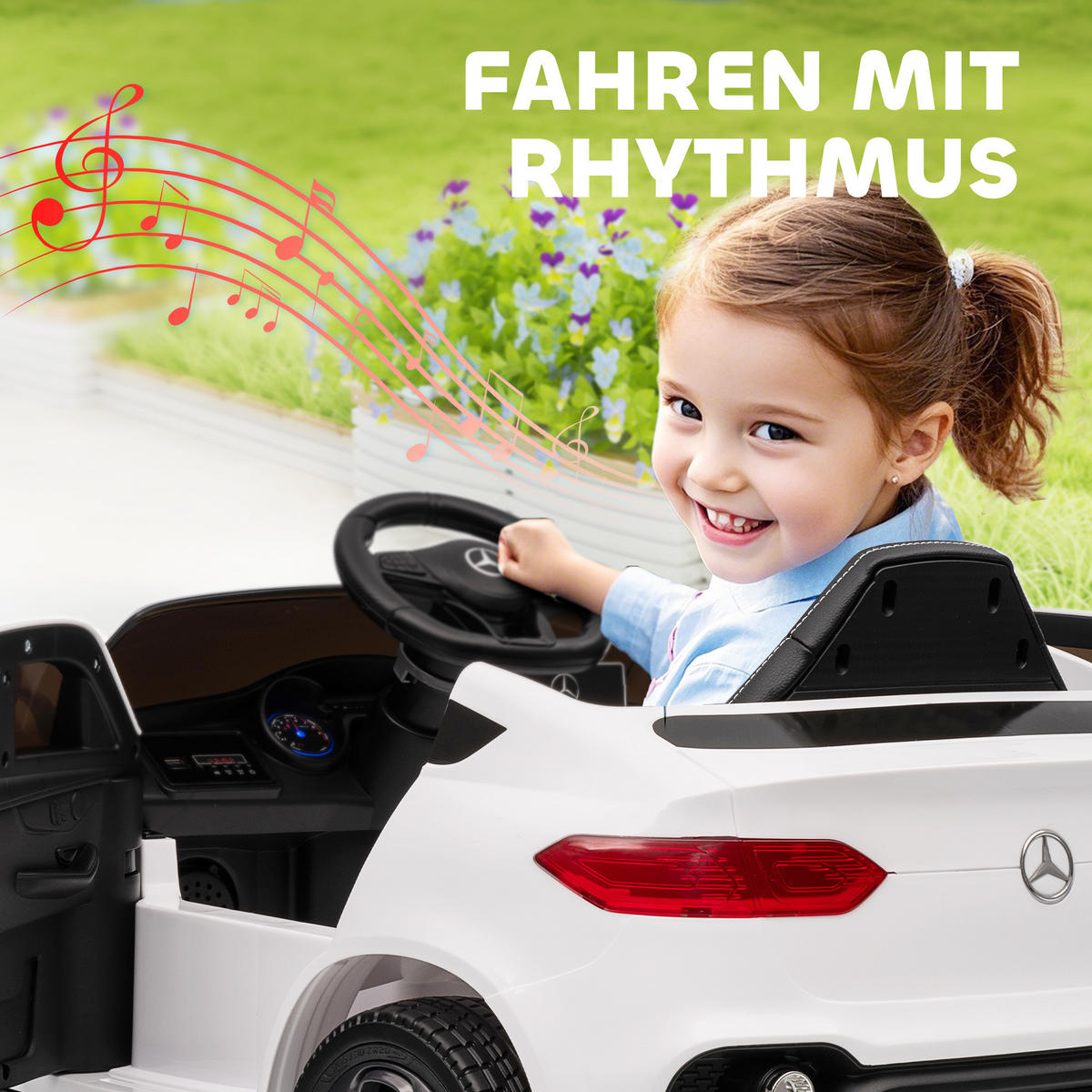 FAHRZEUGE zum Draufsitzen Weiß 105.0/68.0/50.0cm - Weiß, Kunststoff (105/68/50cm)