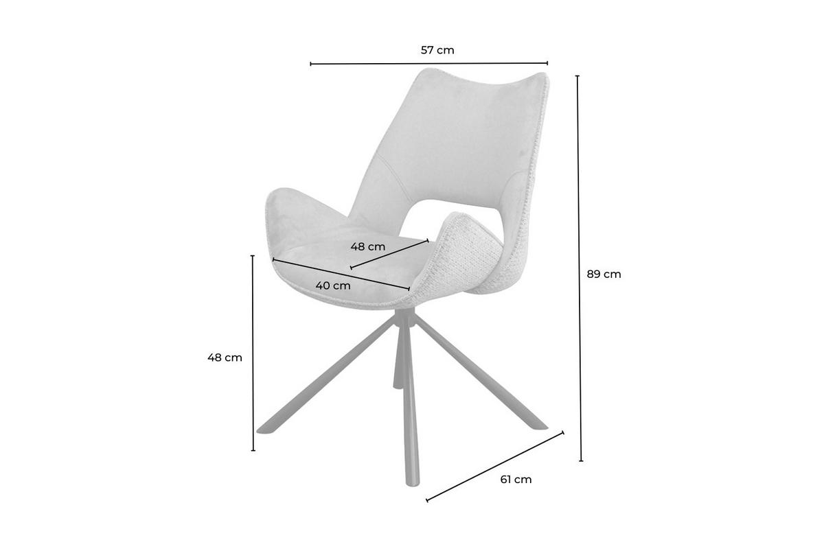 ESSZIMMERSTUHL VELO Grau Webstoff - Schwarz/Grau, Kunststoff/Textil (57/89/61cm) - KAWOLA