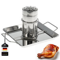 HÄHNCHENBRÄTER, silber, Edelstahl - Edelstahlfarben, Metall (24.5/13.5/18.5cm) - bremermann