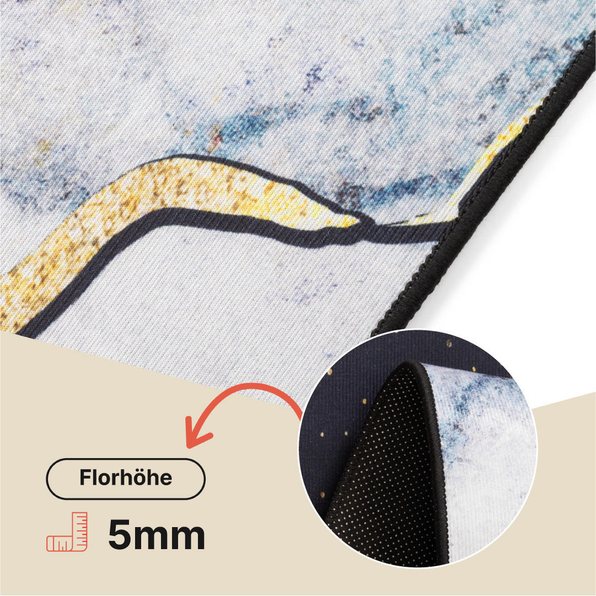 TEPPICH NORA Grau 80/150 cm - Grau, Textil (80/150cm) - Tapiso