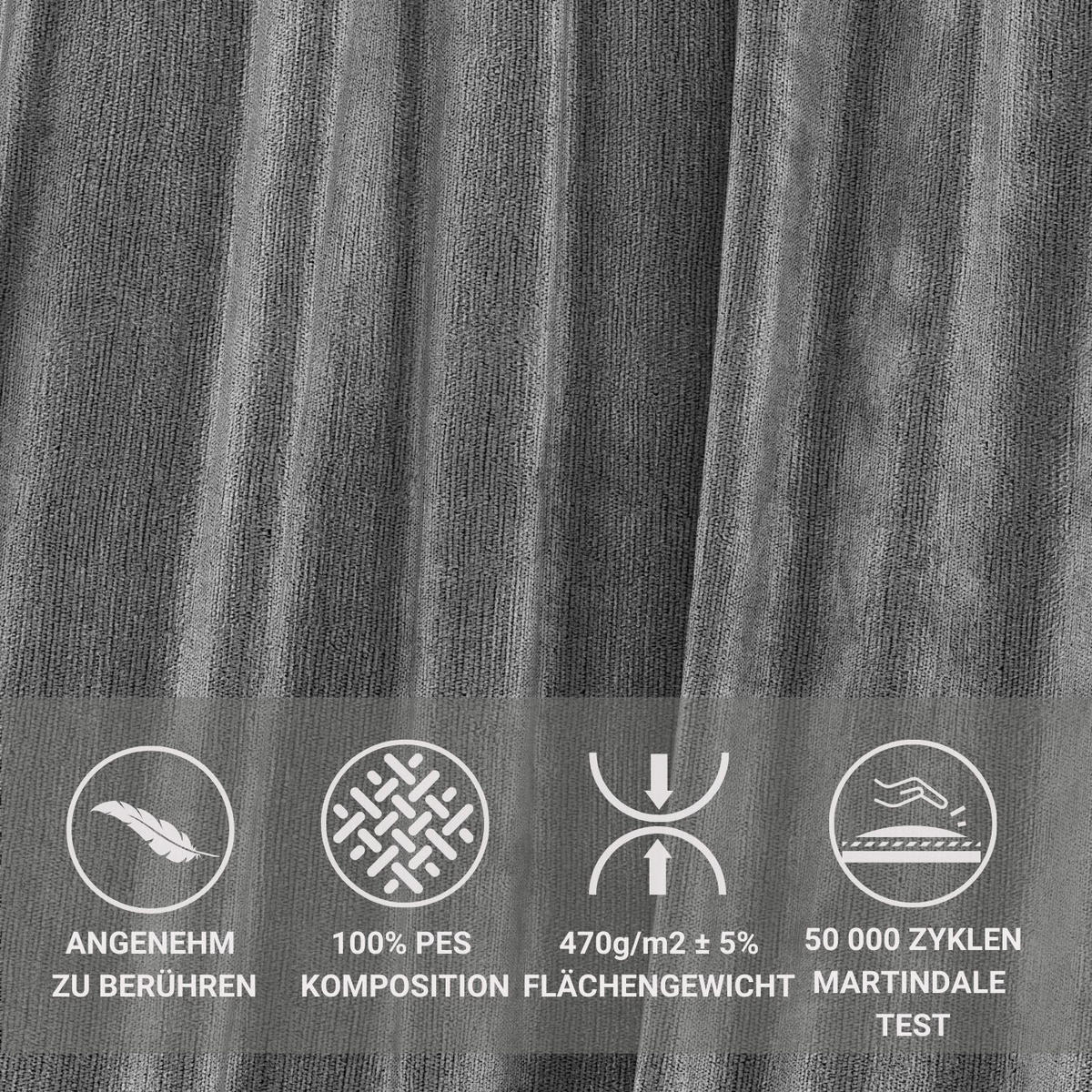 BOXSPRINGBETT Hugo Grau 200/200 cm - Schwarz/Grau, Holz/Holzwerkstoff (200/200cm) - Maison de Reve