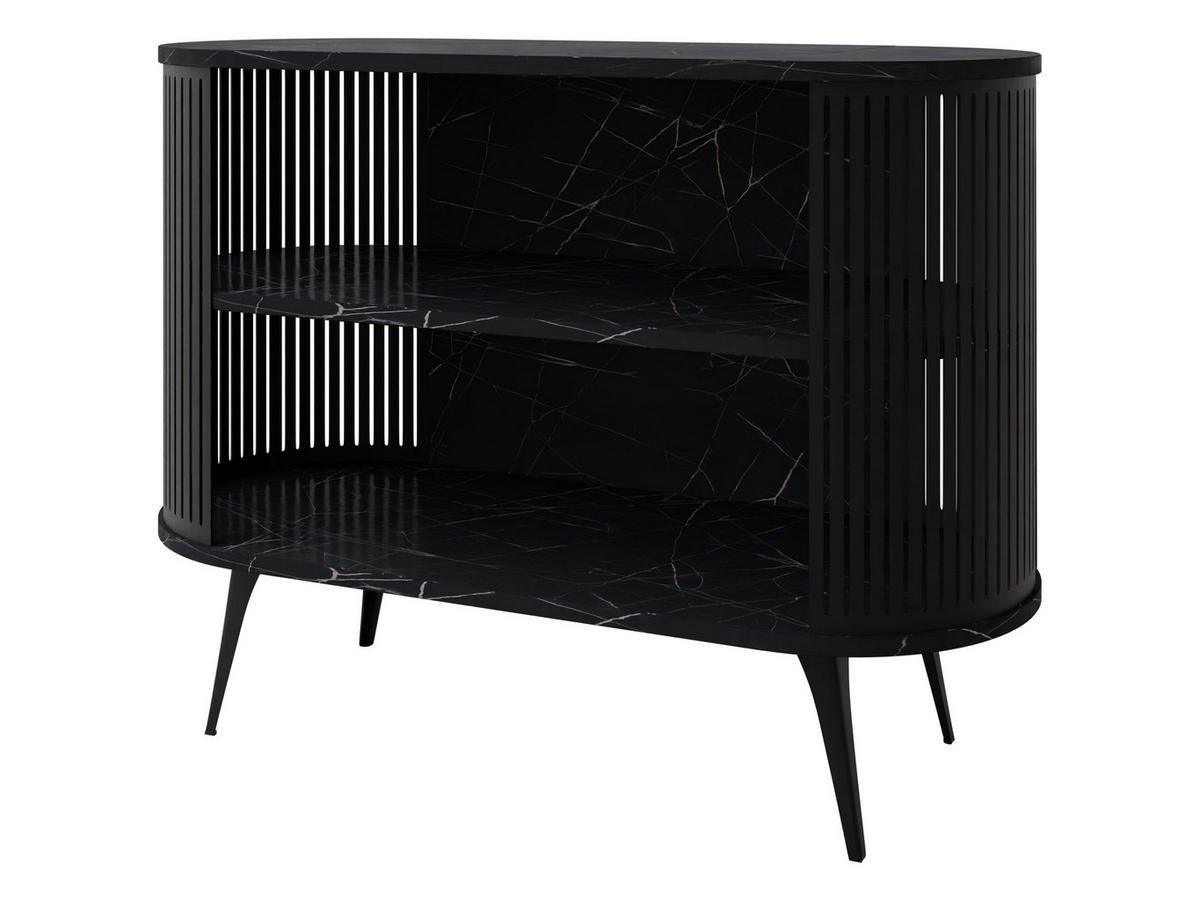 KOMMODE Roenni - Schwarz, Holzwerkstoff/Metall (120/90/40cm) - MIRJAN24