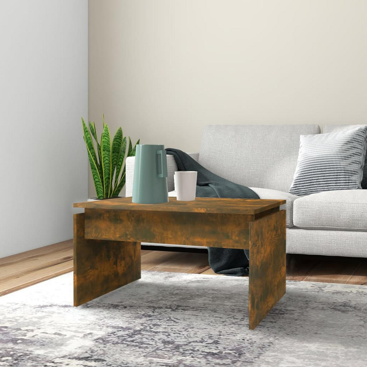 COUCHTISCH Räuchereiche 68x50x38 cm Holzwerkstoff - Braun, Holzwerkstoff (68/50/38cm) - furnicato