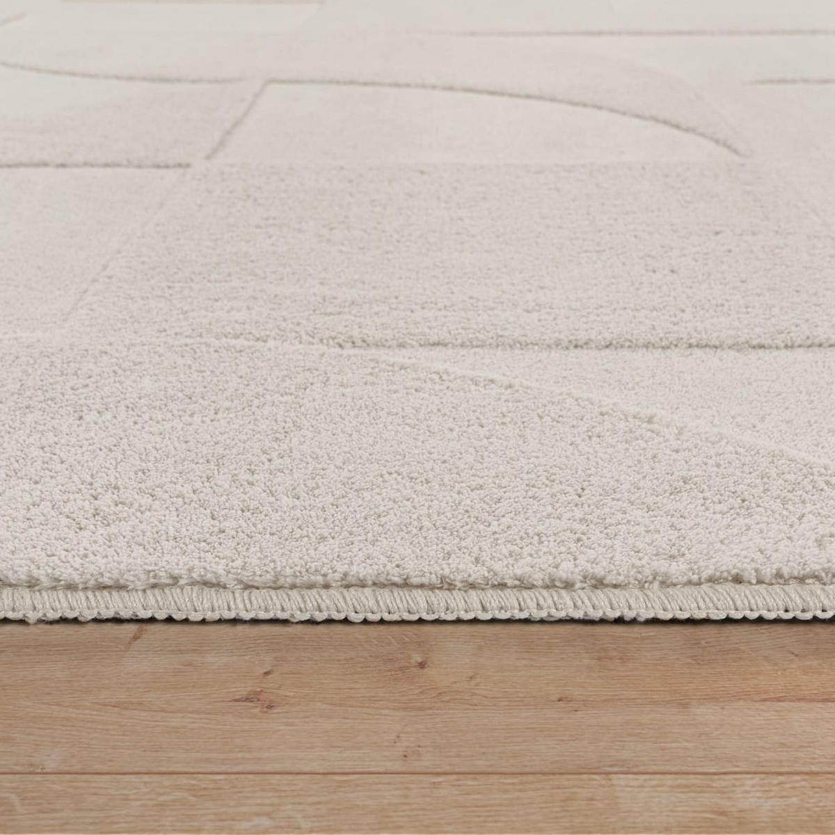 HOCHFLORTEPPICH 120/120 cm Tokio 472 - Creme, Kunststoff (120/120cm) - Paco Home