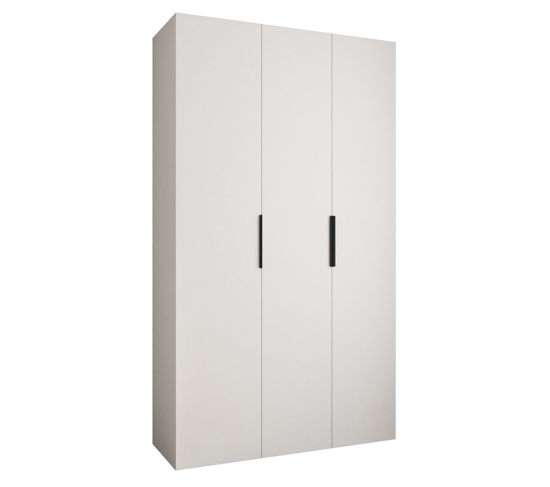 DREHTÜRENSCHRANK 245,5/140/40 3-türig - Schwarz/Weiß, Holz/Metall (140/245.5/40cm) - Abiks Möbel