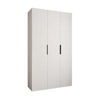 DREHTÜRENSCHRANK 245,5/140/50 3-türig - Schwarz/Weiß, Holz/Metall (140/245.5/50cm) - Abiks Möbel