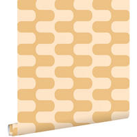TAPETE Wellenlinien 50 x 900 cm - Gelb, Papier (50/900cm) - ESTAhome
