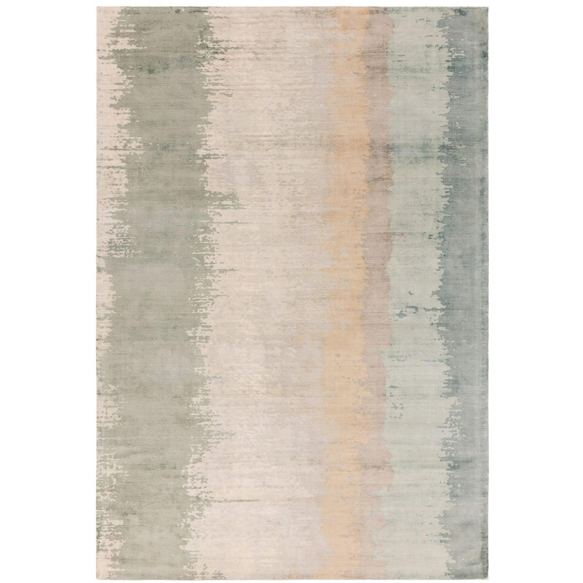 TEPPICH Moderner, handgewebter für Wohn- und Schlafzimmer GINO Grün 120 x 170 cm - Grün, Textil (120/170cm) - Novatrend