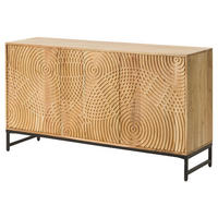 SIDEBOARD Akazie 150x40x80 natur lackiert MARRAKESCH #115 - Braun, Holz (150/80/40cm) - Massivmoebel24