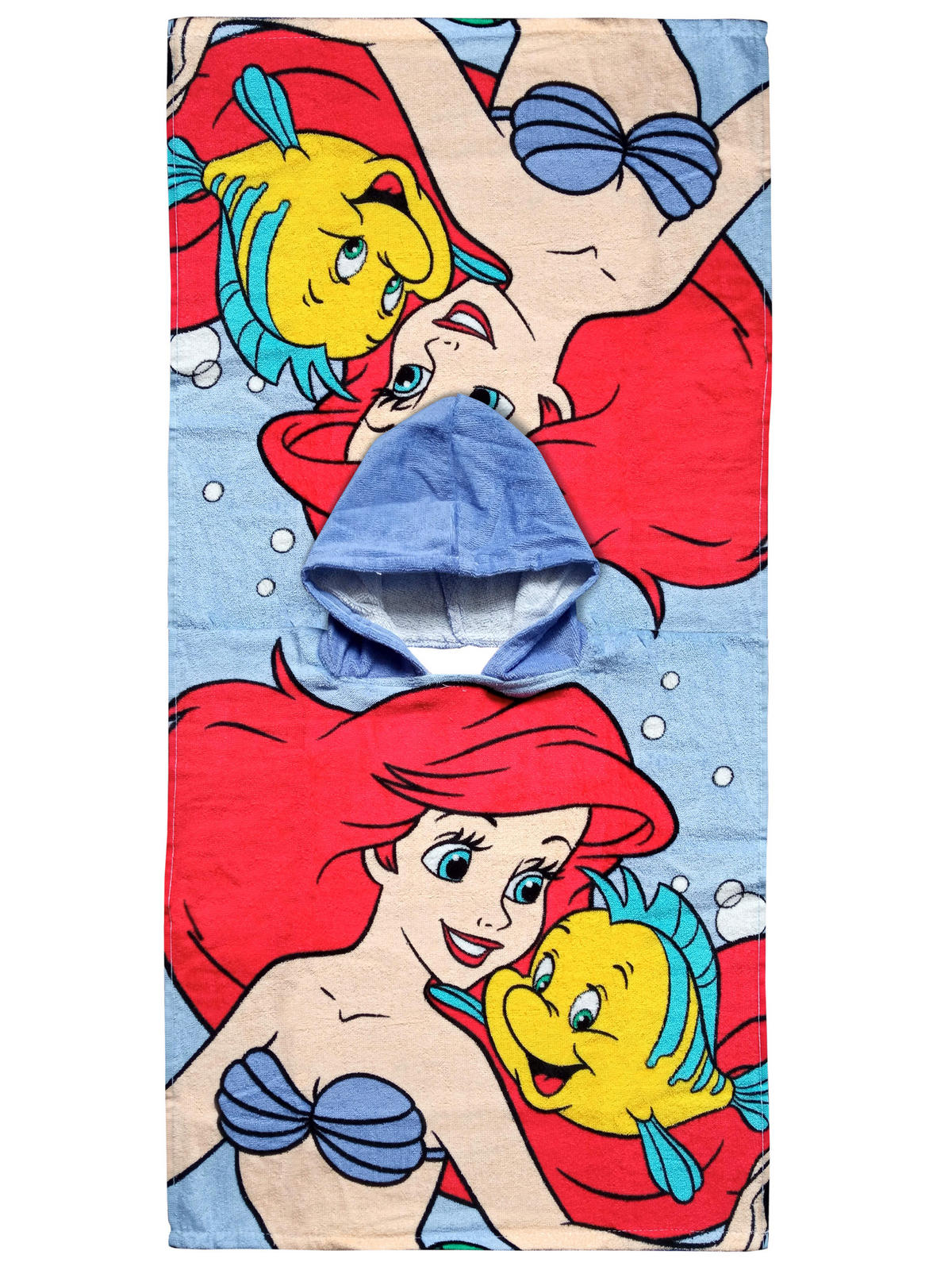BADEPONCHO Disney Arielle Blau 50 x 100 cm - Blau, Textil (Einheitsgrößenull) - Disney