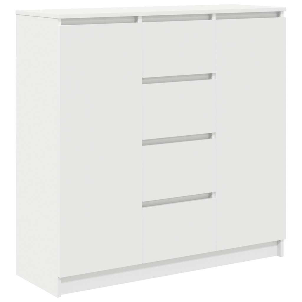 SIDEBOARD Mit Schubladen Weiss 100,5/35/98,5 Cm Holzwerkstoff - Weiß, Holzwerkstoff (35/98.5/100.5cm) - vidaXL