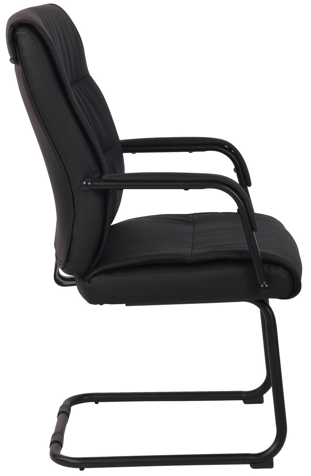 SCHWINGSTUHL Lederlook schwarz/schwarz - Chromfarben/Schwarz, Textil/Metall (58/100/66cm) - CLP
