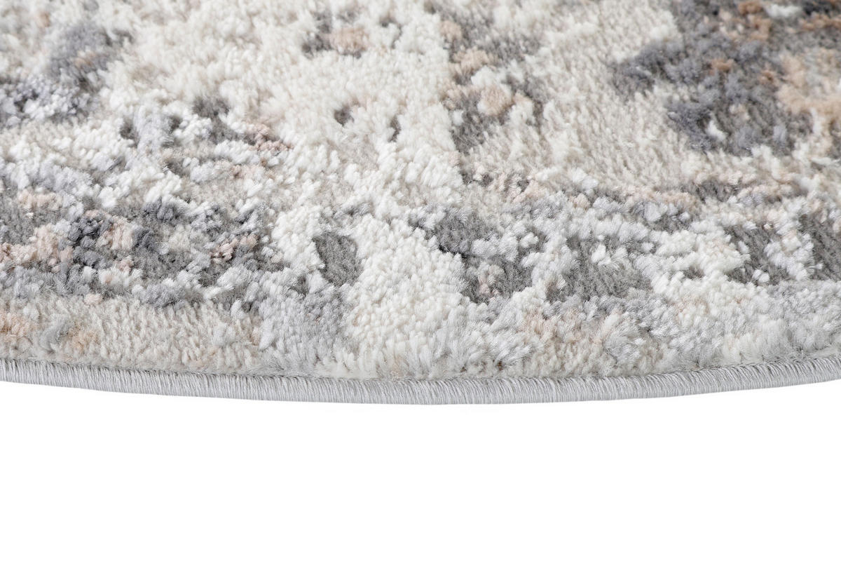 TEPPICH VALLEY Grau Rund 240/240 cm - Grau, Textil (240/240cm) - Tapiso