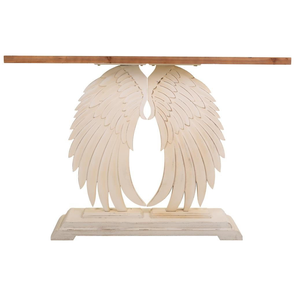 FLURTISCH aus Holz, Weiß,150x40x101 - Beige, Holz (40/150/101cm) - Wanderlust