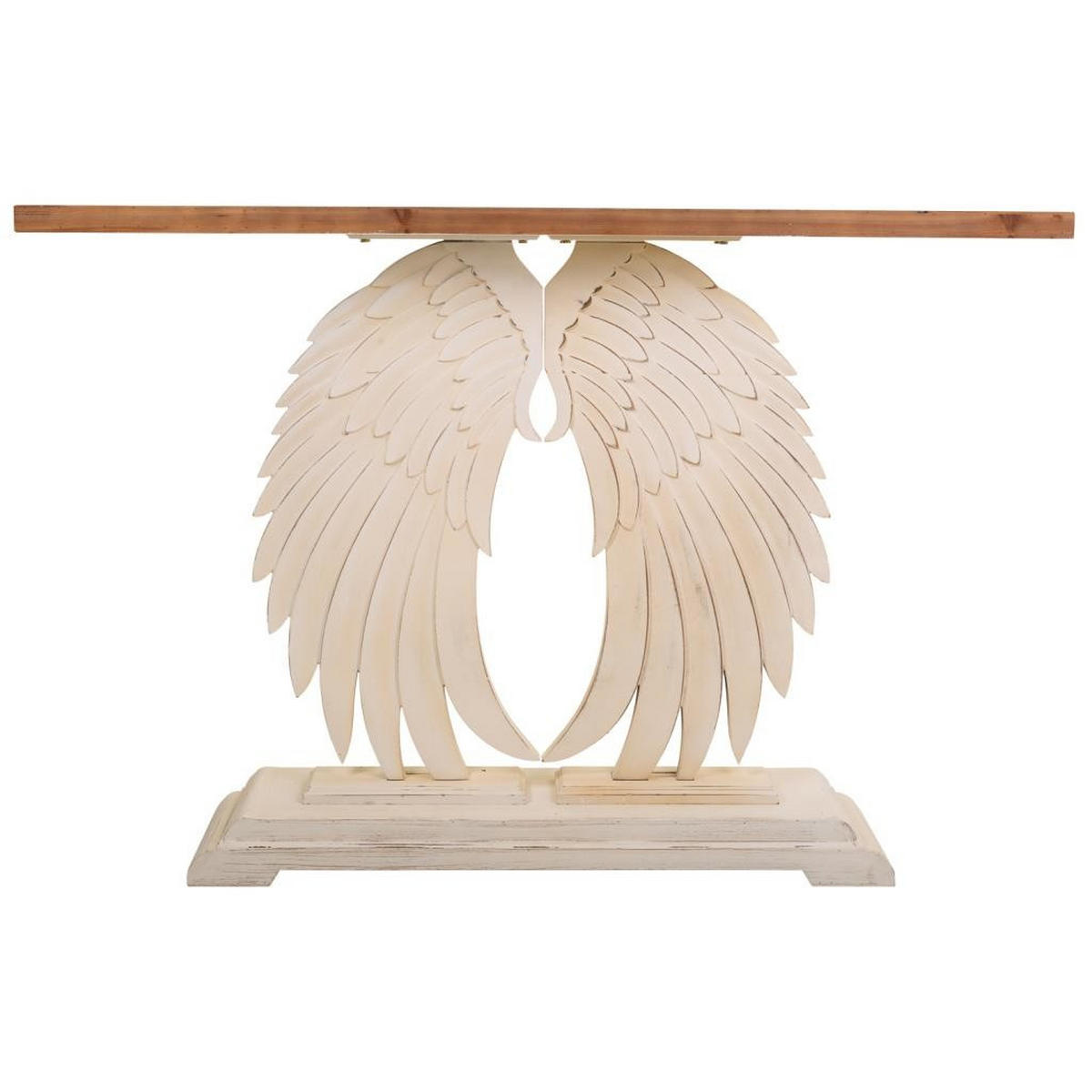 FLURTISCH aus Holz, Weiß,150x40x101 - Beige, Holz (40/150/101cm) - Wanderlust