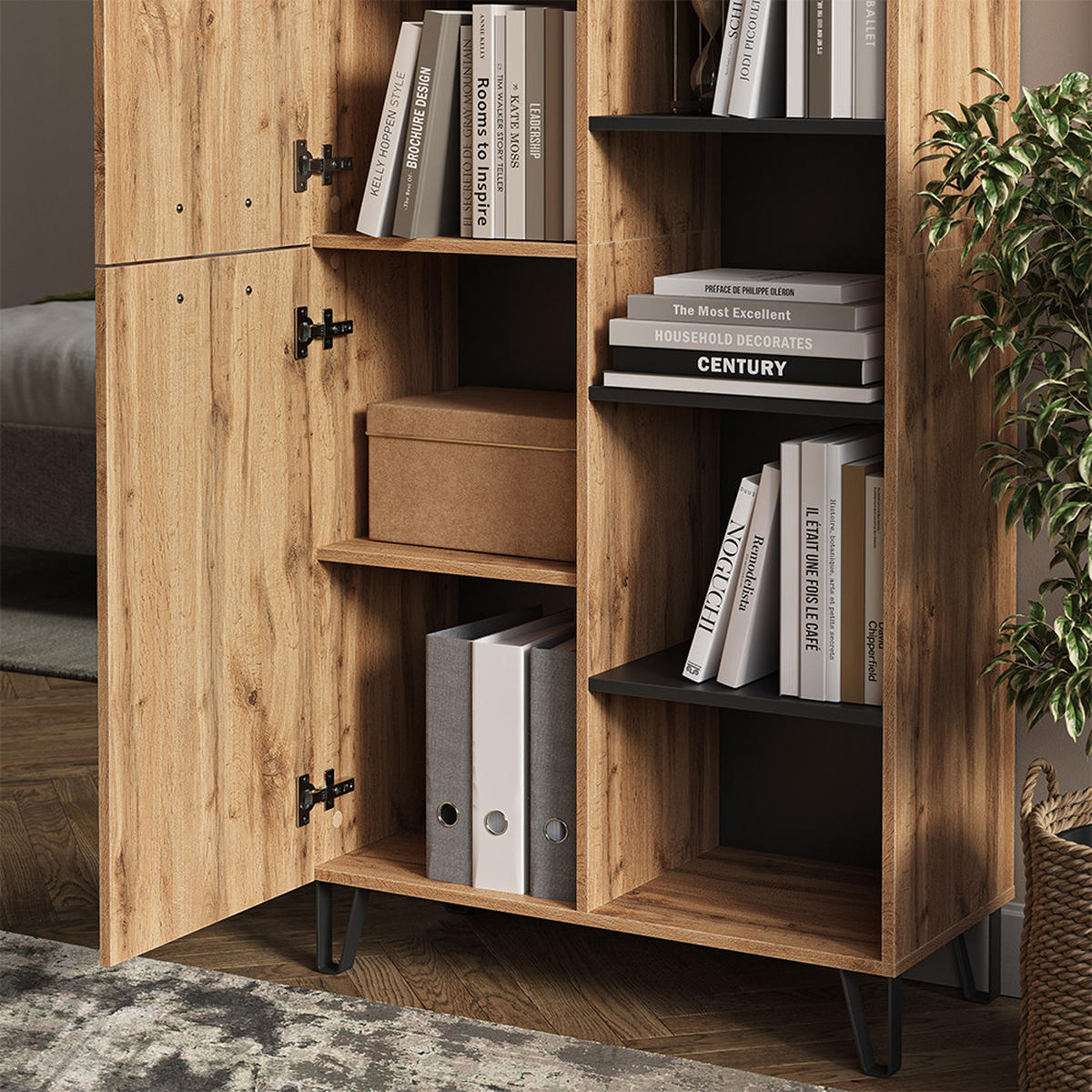 VĚŠÁK NA KABÁTY Amber Dub Wotan - dub Wotan, kompozitní dřevo (80/172/38cm) - Vicco