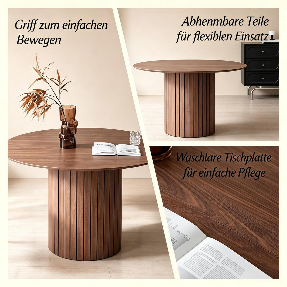 ESSTISCH 120/120/76 cm, Dunkelbraun - Dunkelbraun, Holz (120/120/76cm)