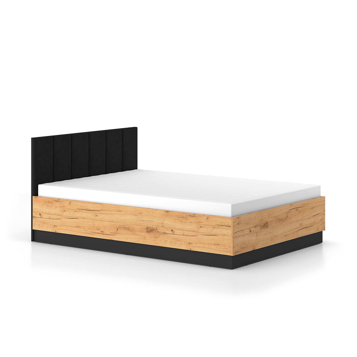 BOXSPRING POSTELJA 140/200 Solal Les - rjava, leseni material (140/200cm) - Petits-meubles
