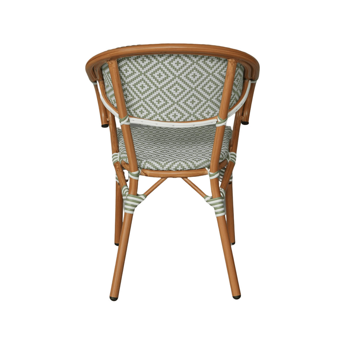 GARTENSTÜHLE Stapelbare Weiß Grün 2er-Set - Hellgrün, Metall (57/84/57cm) - Mobili Rebecca