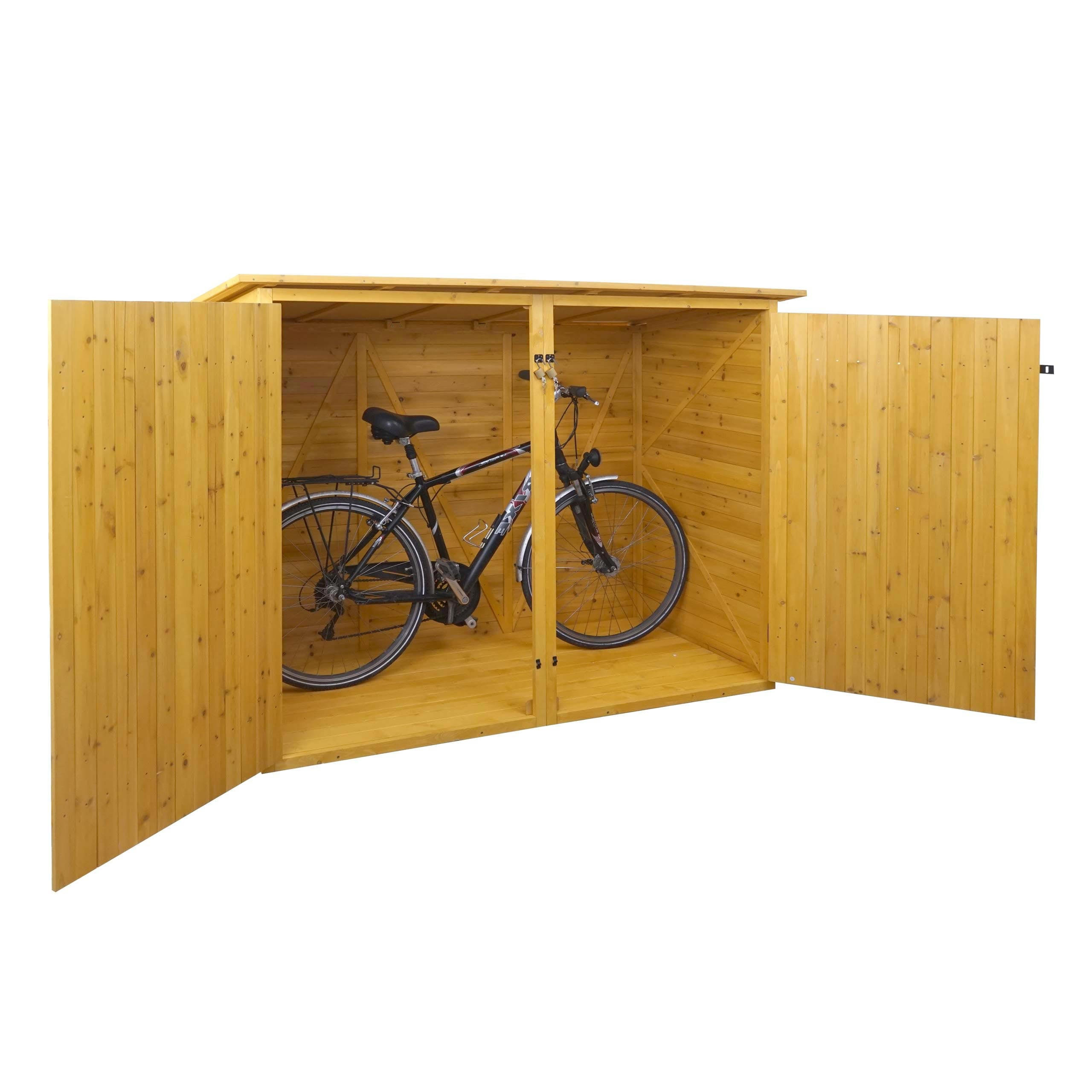 FAHRRADGARAGE 1er 152x184x98cm Braun - Braun, Holz (184/152/98cm) - PROREGAL