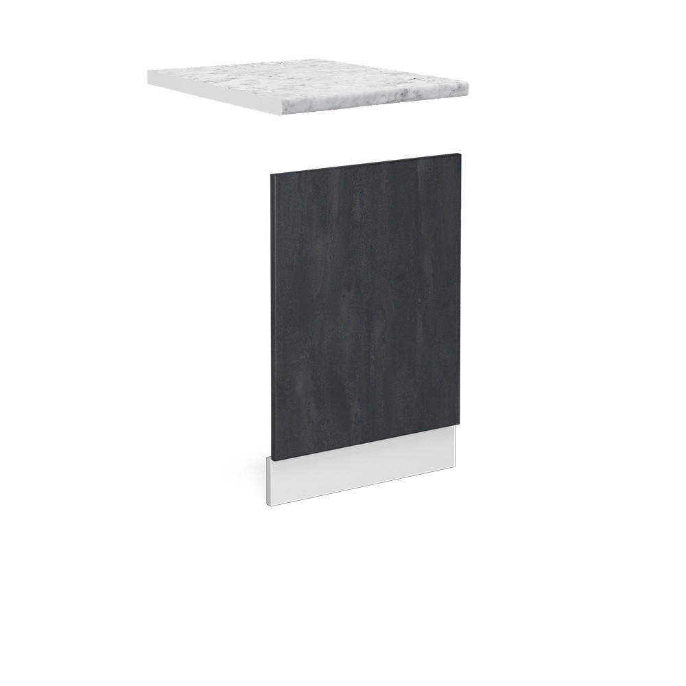 FRONTBLENDE R-Line Schwarz Beton 45 cm AP Marmor - Schwarz/Weiß, Holzwerkstoff (45/57.2/1.6cm) - Vicco