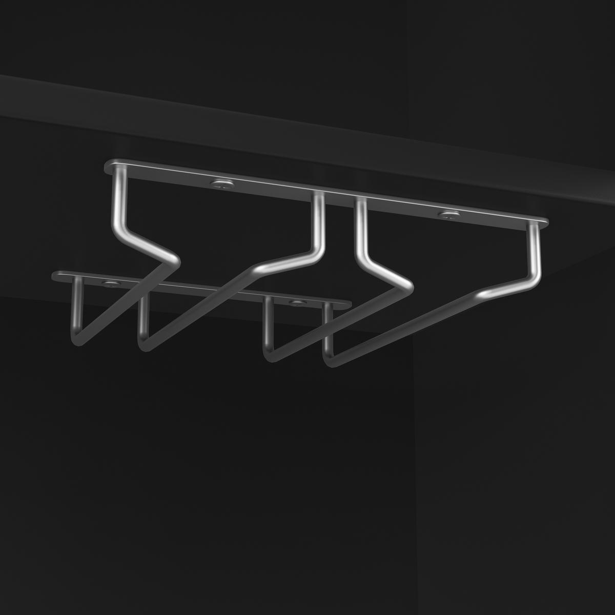 GESCHIRRSCHRANK aus MDF 120x40x188cm in Schwarz mit Weinregal - Schwarz, Holzwerkstoff (120/188/40cm) - Modfu