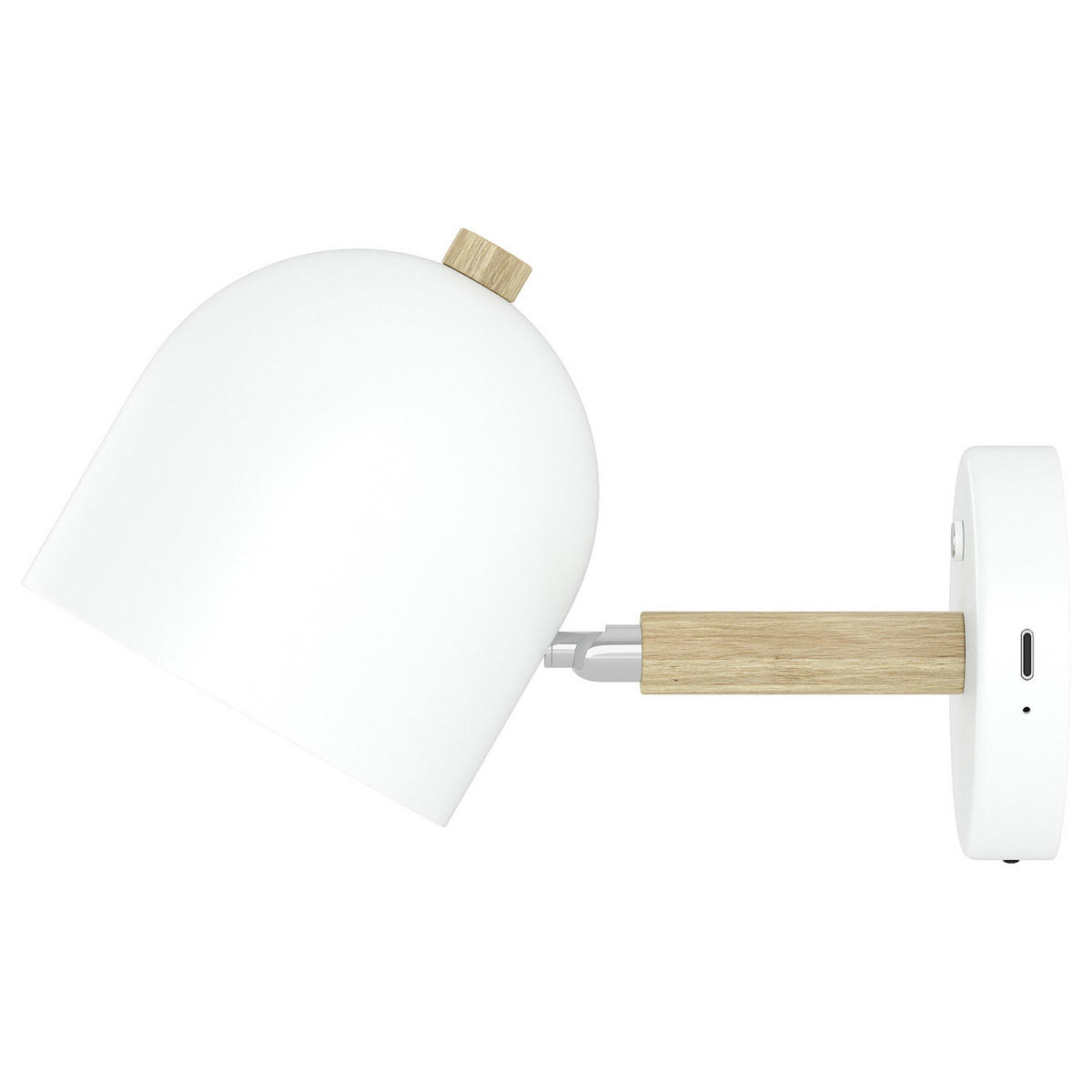 AKKU-WANDLEUCHTE - 3-Stufen-Dimmer - inkl. Fernbedienung - Weiß, Metall (12/15/25cm) - home24
