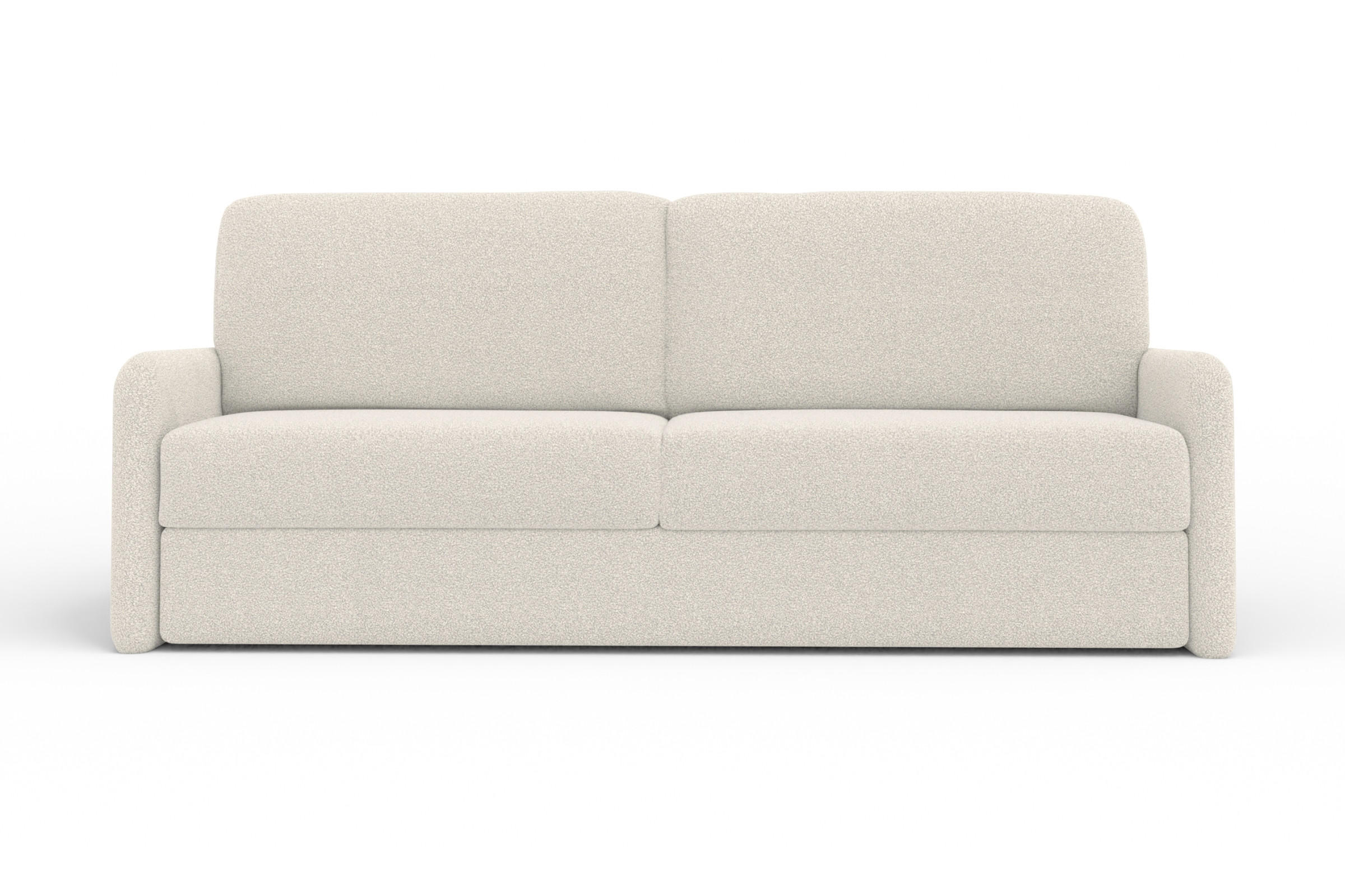 2-SITZER SOFA BIANCO 215 cm breit in Boucle Ecru - Ecru, Holzwerkstoff/Textil (215/90/92cm) - Deine Möbel 24